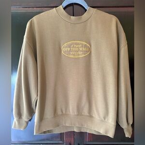 Vans “Off the Wall” Logo Crewneck Sweatshirt Brown XS